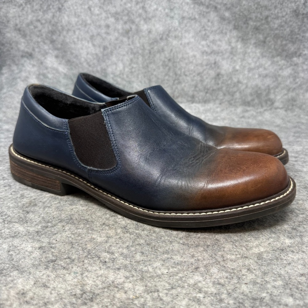 NAOT Director Brown Blue Ombre Leather Slip-On Shoes Mens US 11 EU 44 Preppy